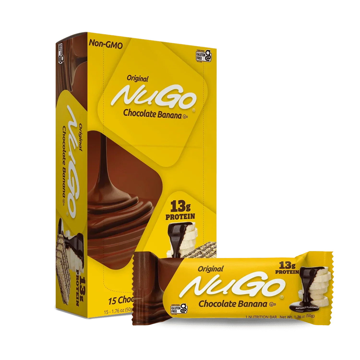 NuGo Original Chocolate Banana Bar and Box