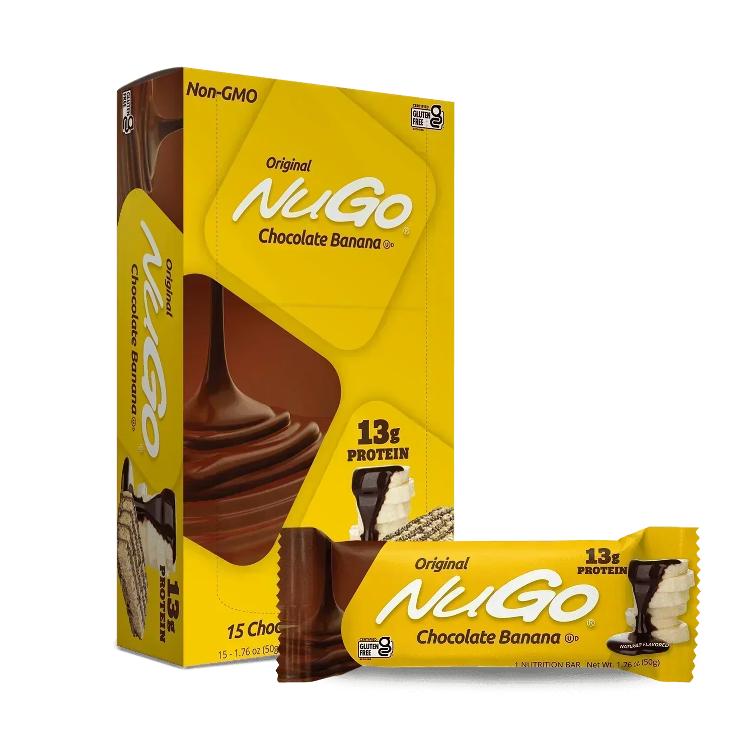 NuGo Original Chocolate Banana Bar and Box