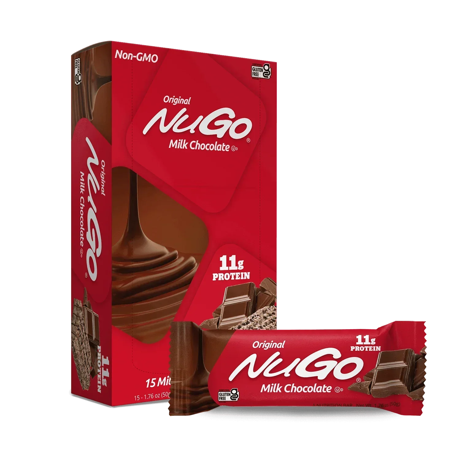 NuGo Original Milk Chocolate Bar and Box