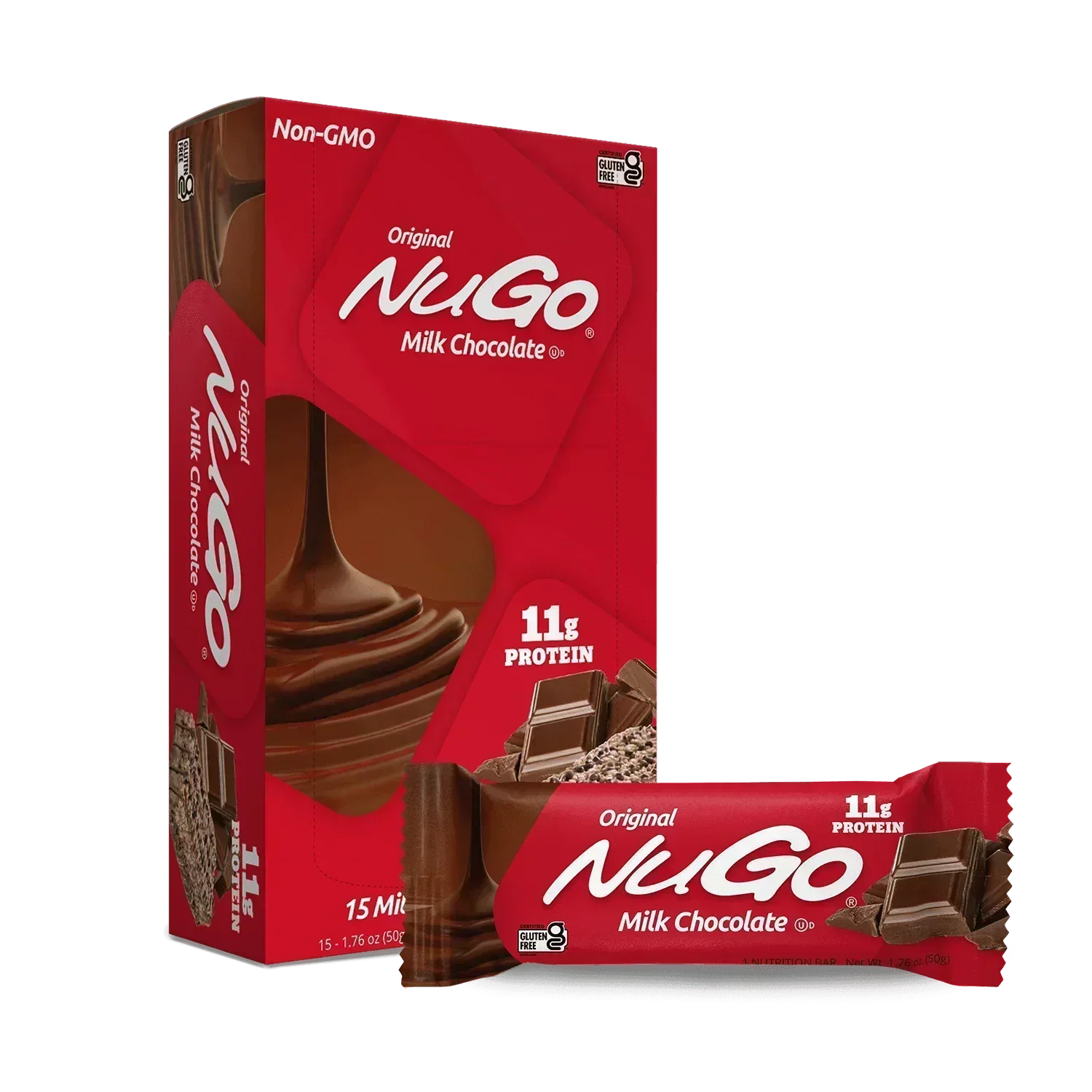 NuGo Original Milk Chocolate Bar and Box
