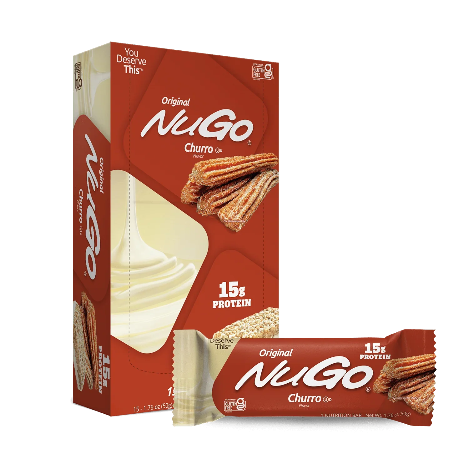 NuGo Original Churro Bar and Box