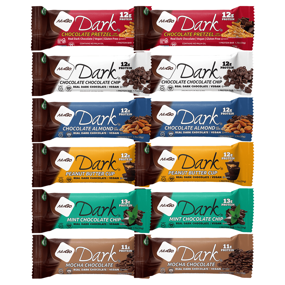 NuGo Dark Variety Pack 12 Bars