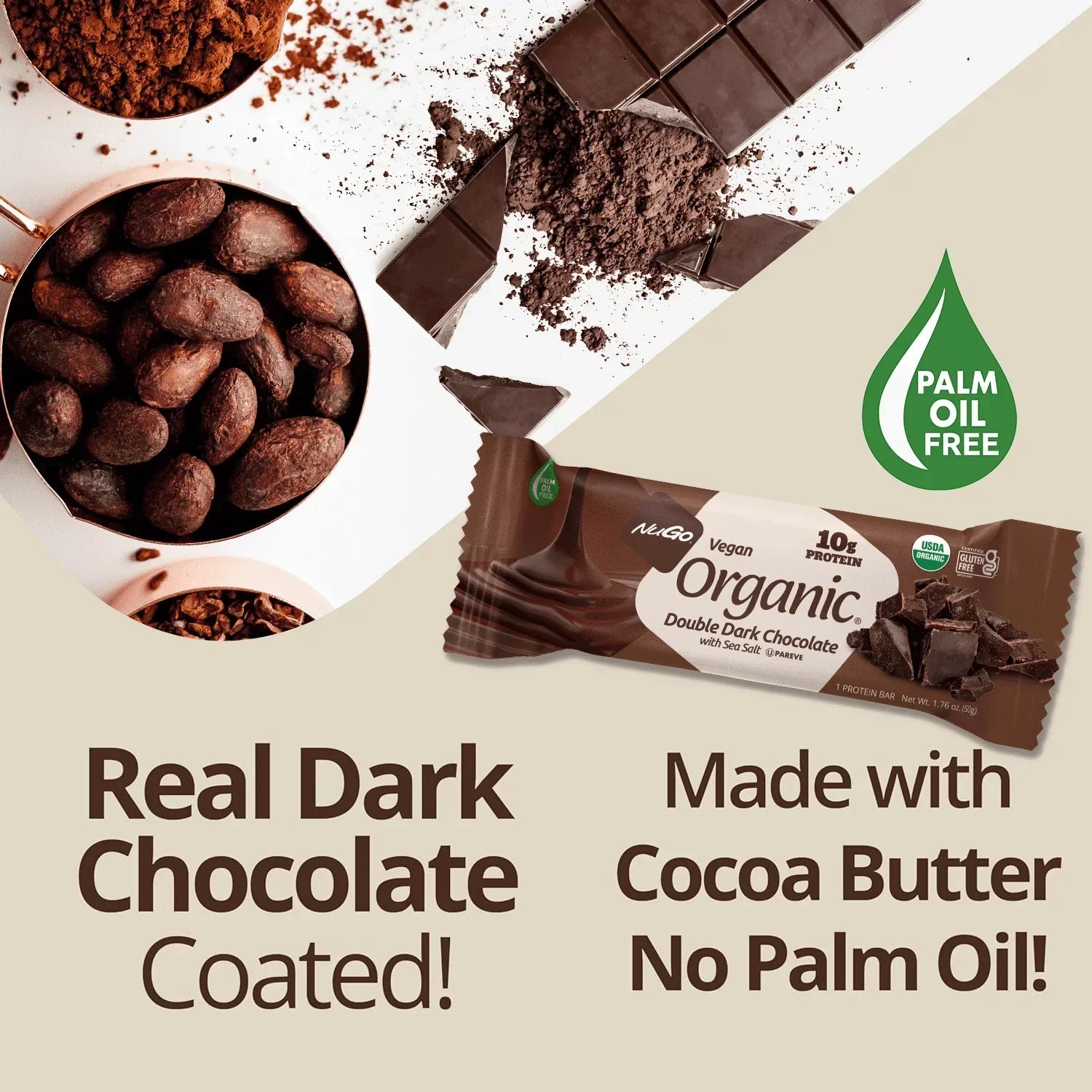 Made with Real Dark Chocolate Text Image