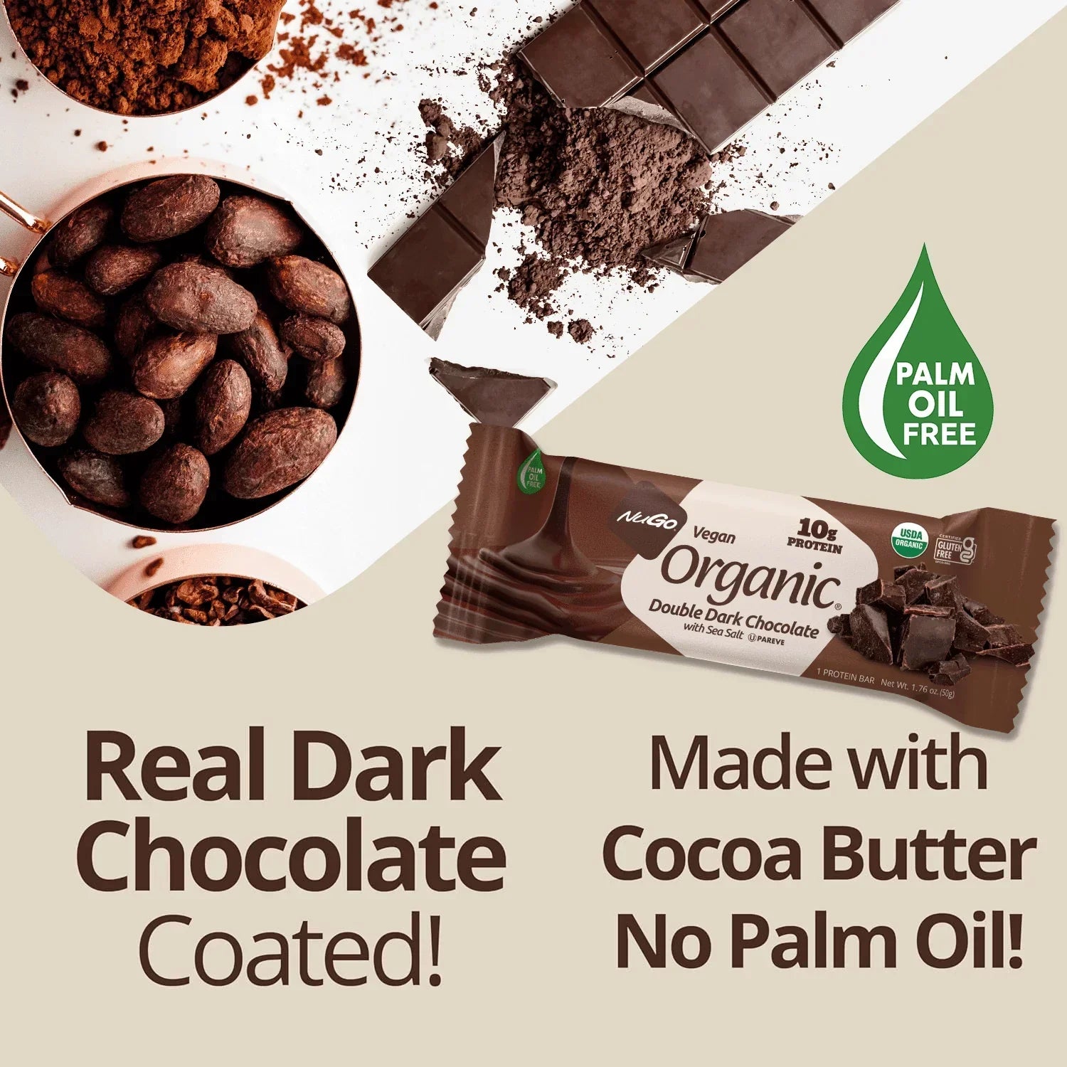 Made with Real Dark Chocolate Text Image