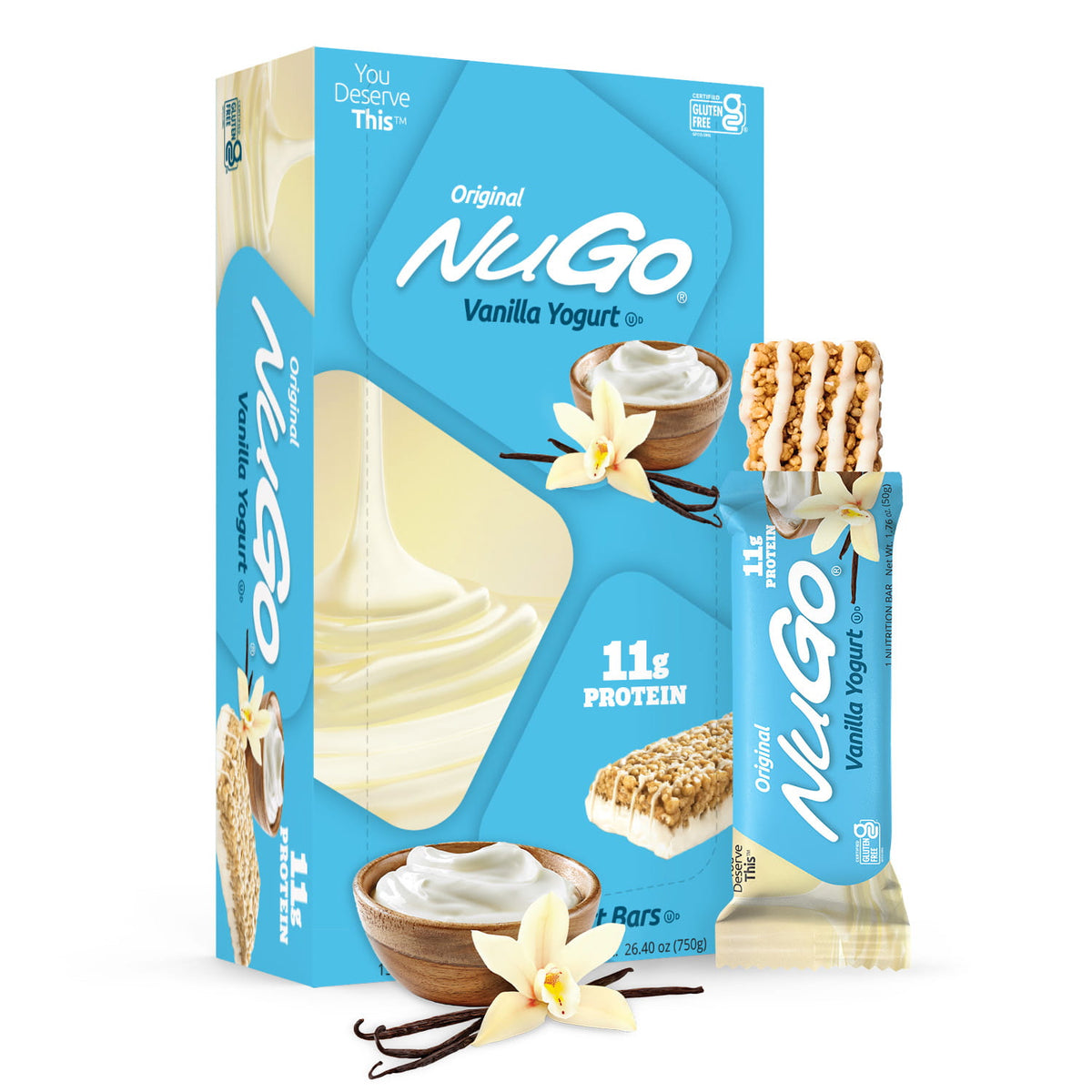 NuGo Original Vanilla Yogurt Bar and Box
