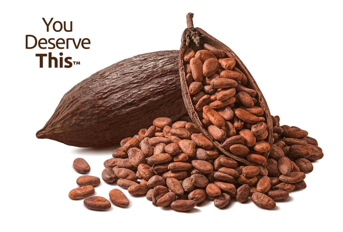 Cacao Pod filled with harvested Cacao Beans