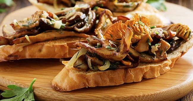 Vegan Wild Mushroom Crostini