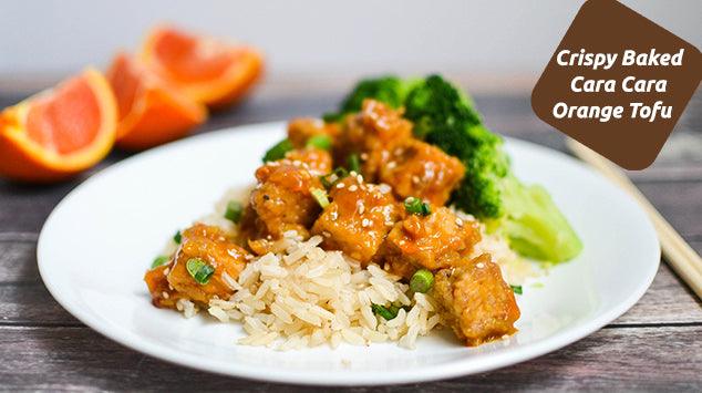 Crispy Baked Cara Cara Orange Tofu