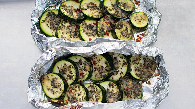 Zucchini Parmesan Foil Packs