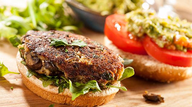 Mushroom Veggie Burger