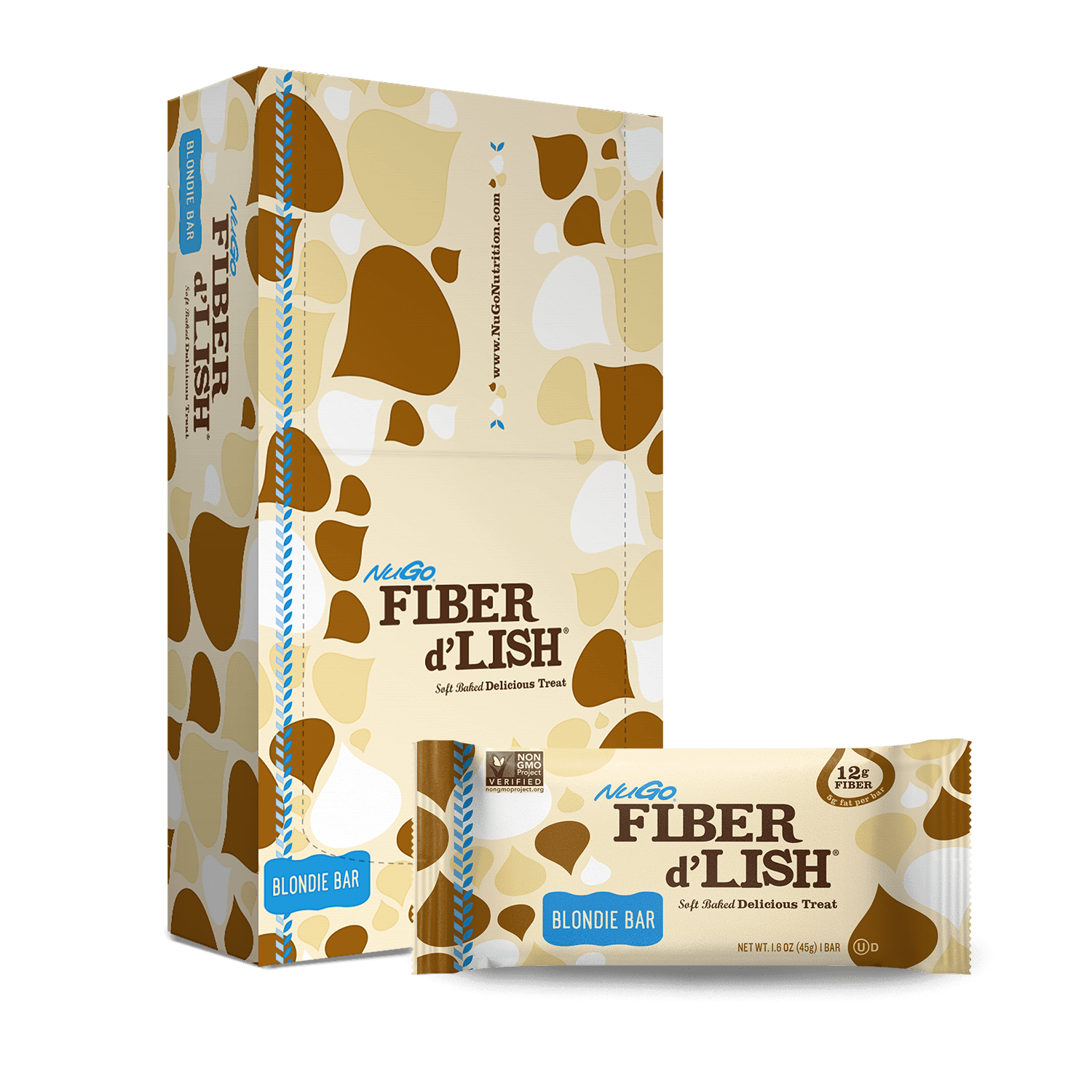 NuGo Fiber d'Lish Blondie Bar abd Box