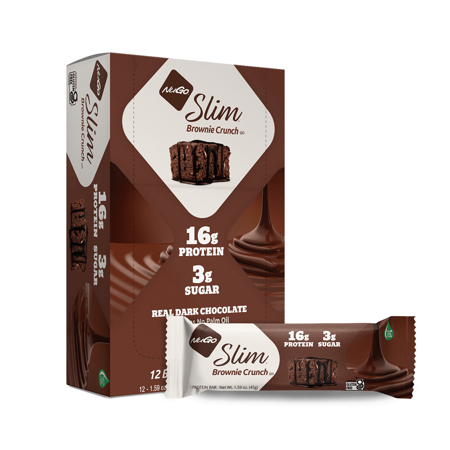 NuGo Slim Bronwi Crunch Bar and Box