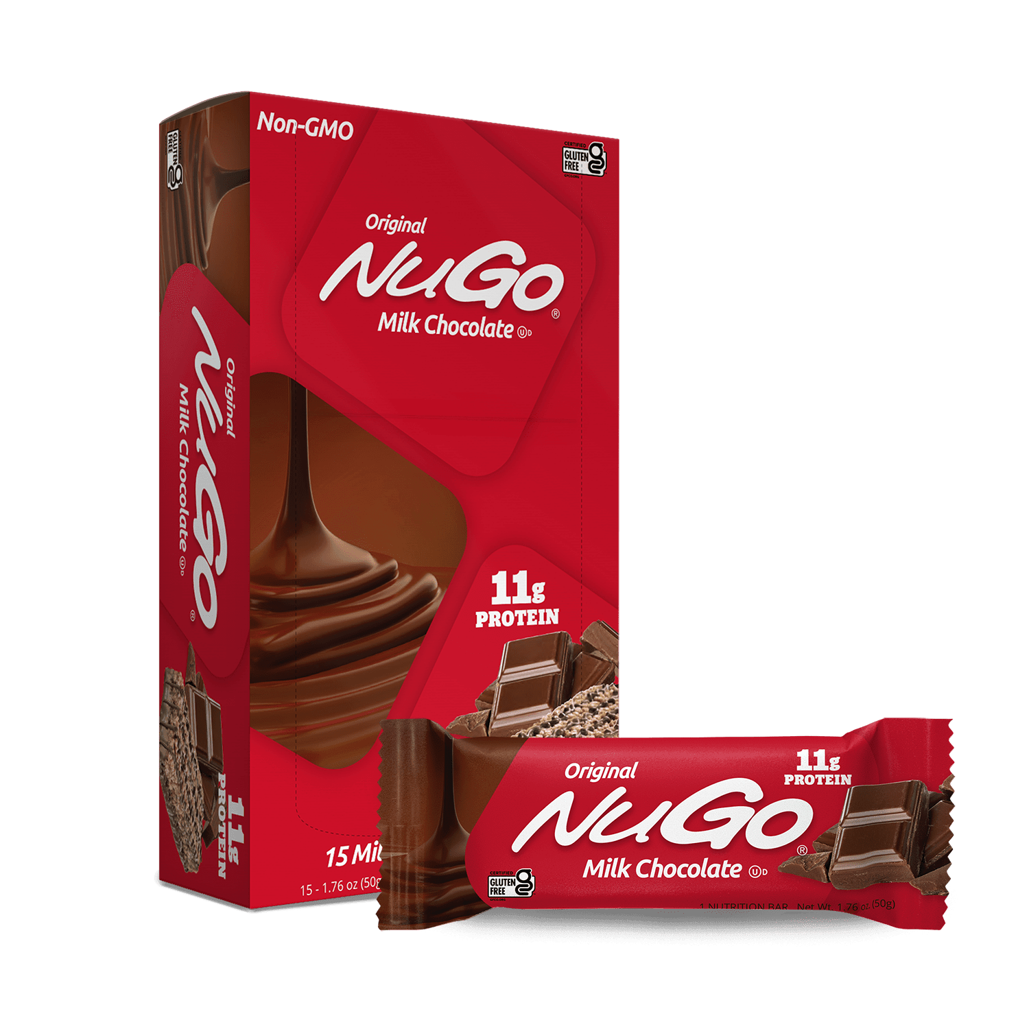 NuGo Original Milk Chocolate Bar and Box