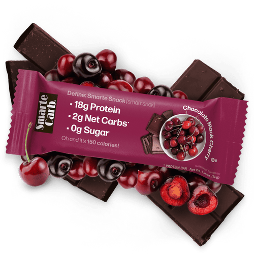 NuGo Smarte Carb Chocolate Black Cherry bar product package