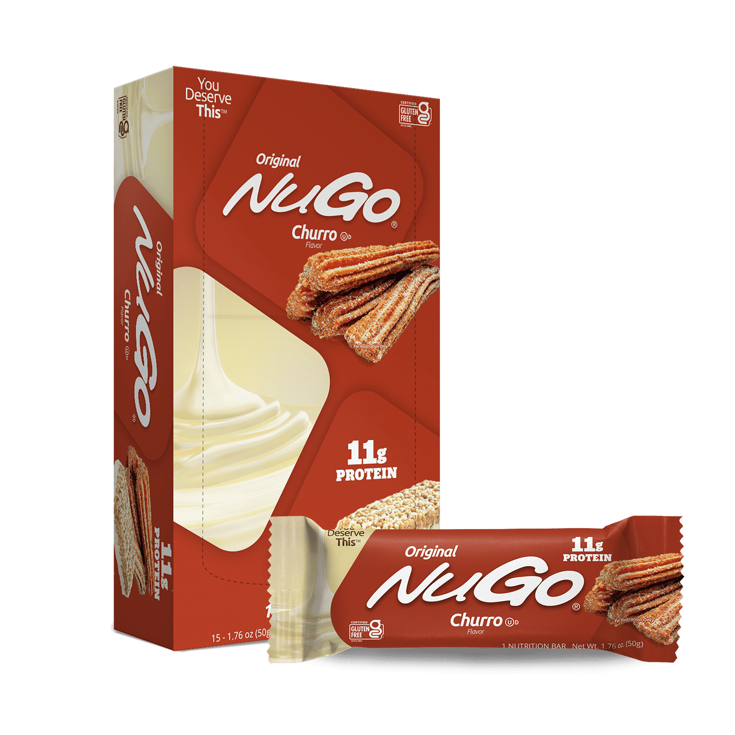 NuGo Original Churro Bar and Box