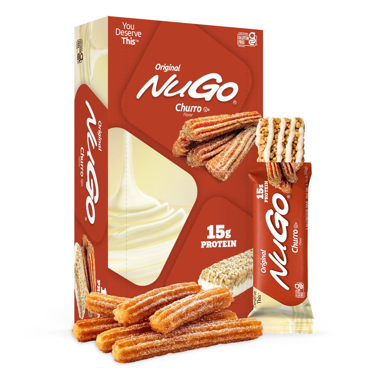 NuGo Original Churro Bar and Box