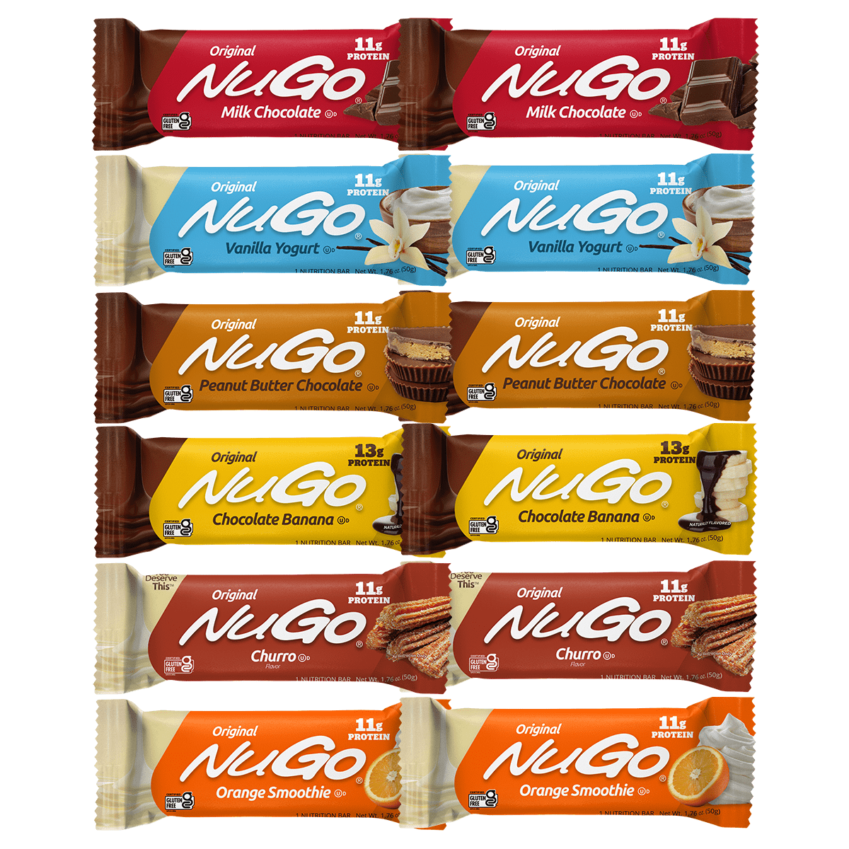 NuGo Original Variety Pack 12 Bars