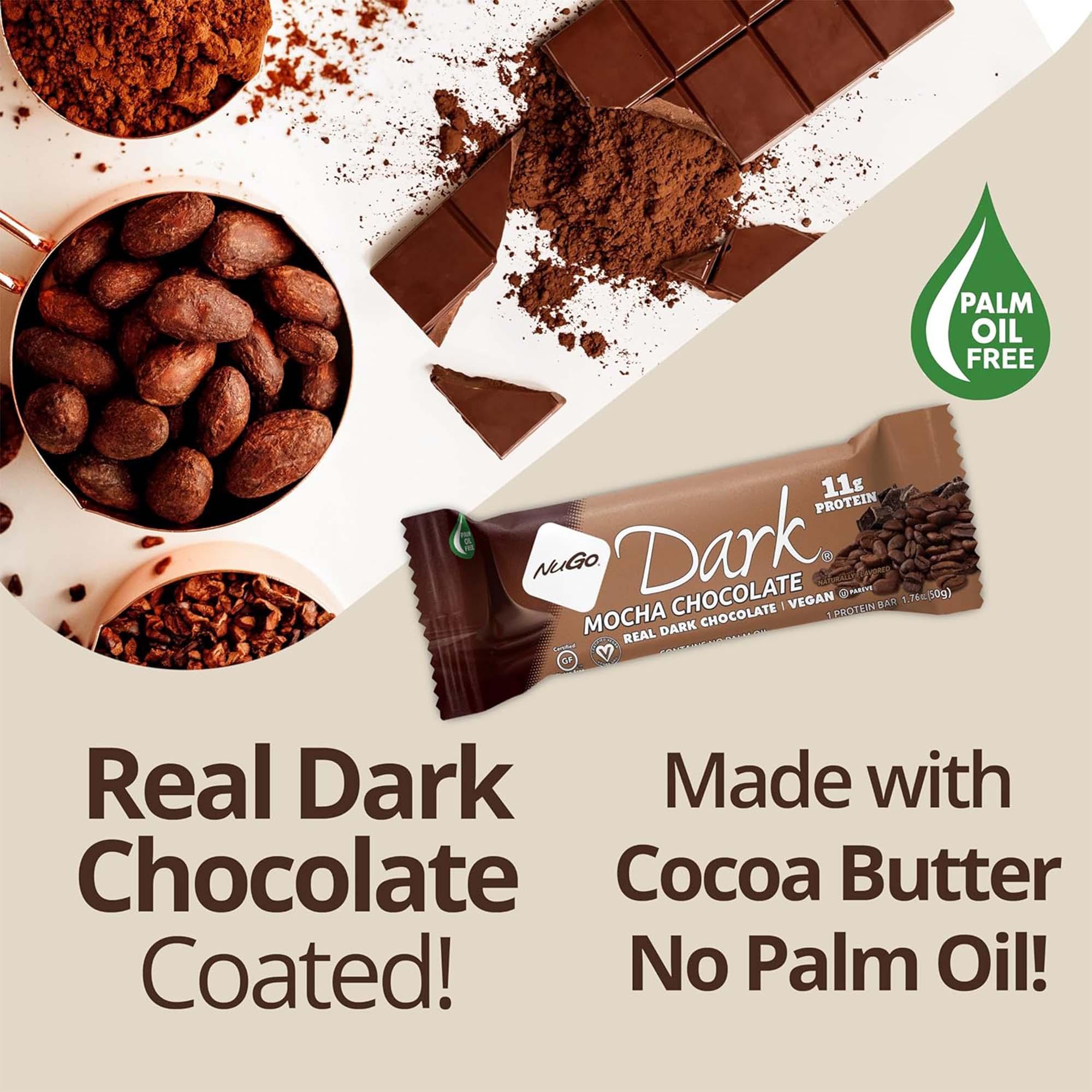 Real Dark Chocolate Text Image