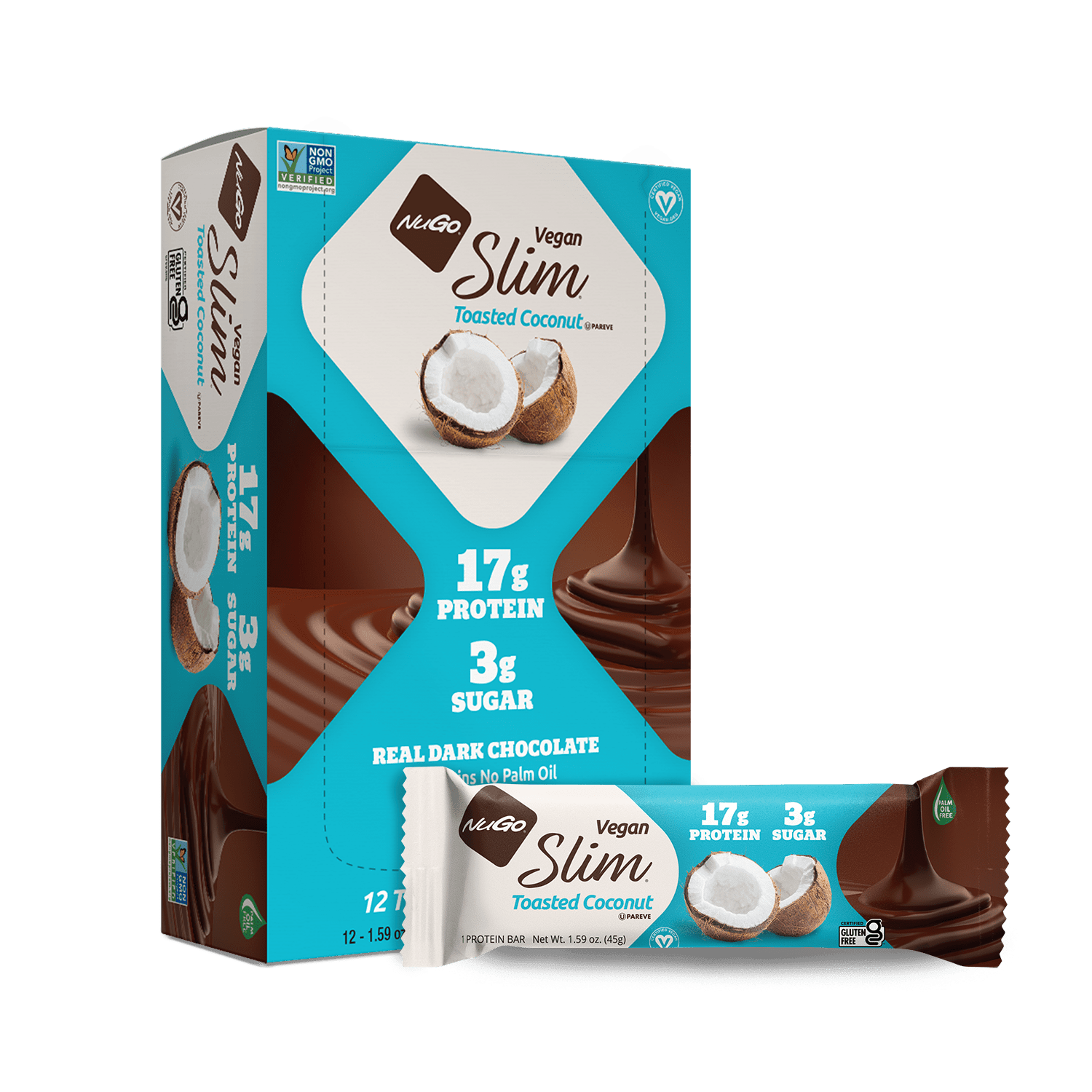 NuGo Slim Toasted Coconut Bar and Box